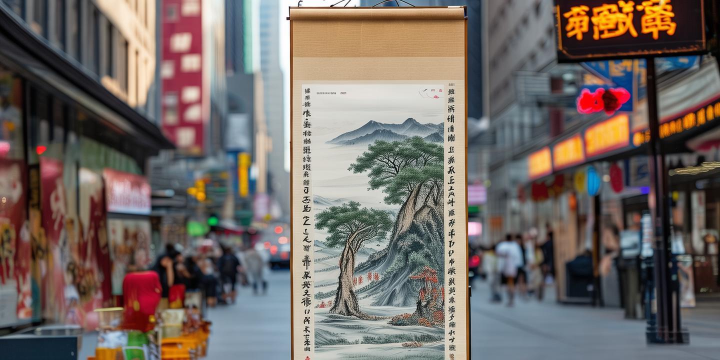 “华侨书画第一人”郭莽园跨国个展开幕,纽约街头展出青田山水长卷,中华艺术魅力绽放国际舞台